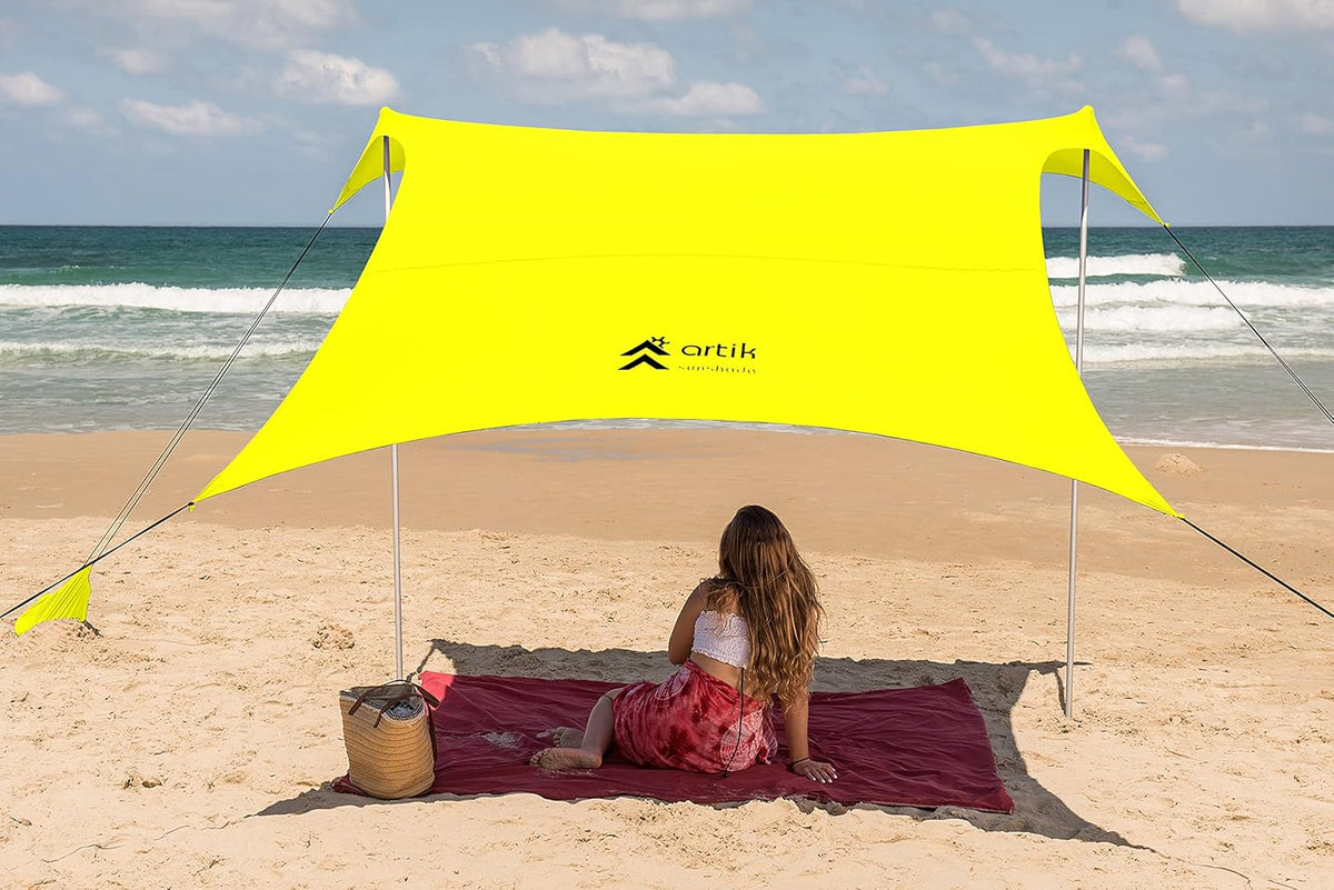 Pop Up Beach Tent Sun Shade with Carrying Bag, UPF50 UV Protection, Large I7031