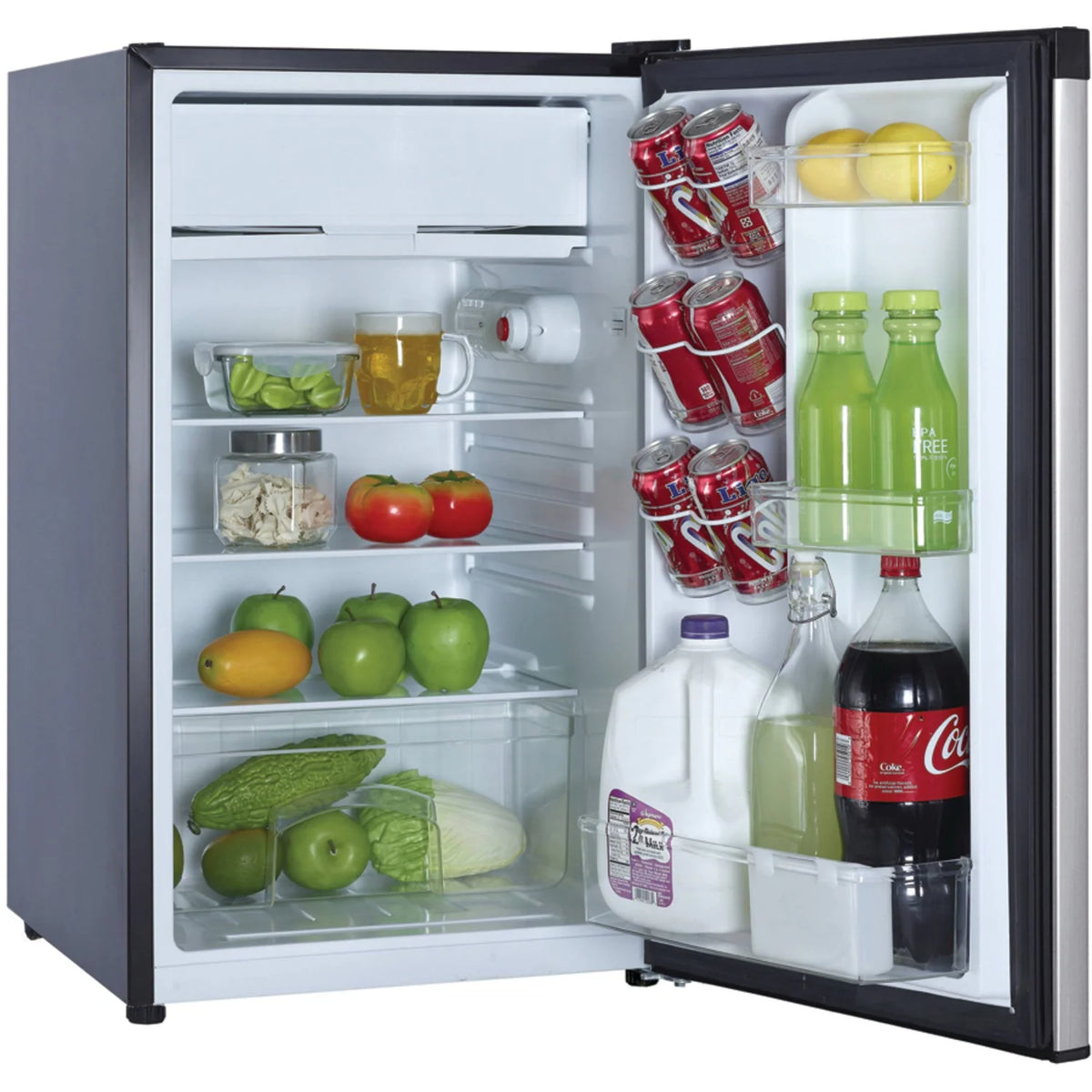4.4 cu ft Compact Single Door Refrigerator, Black F3333