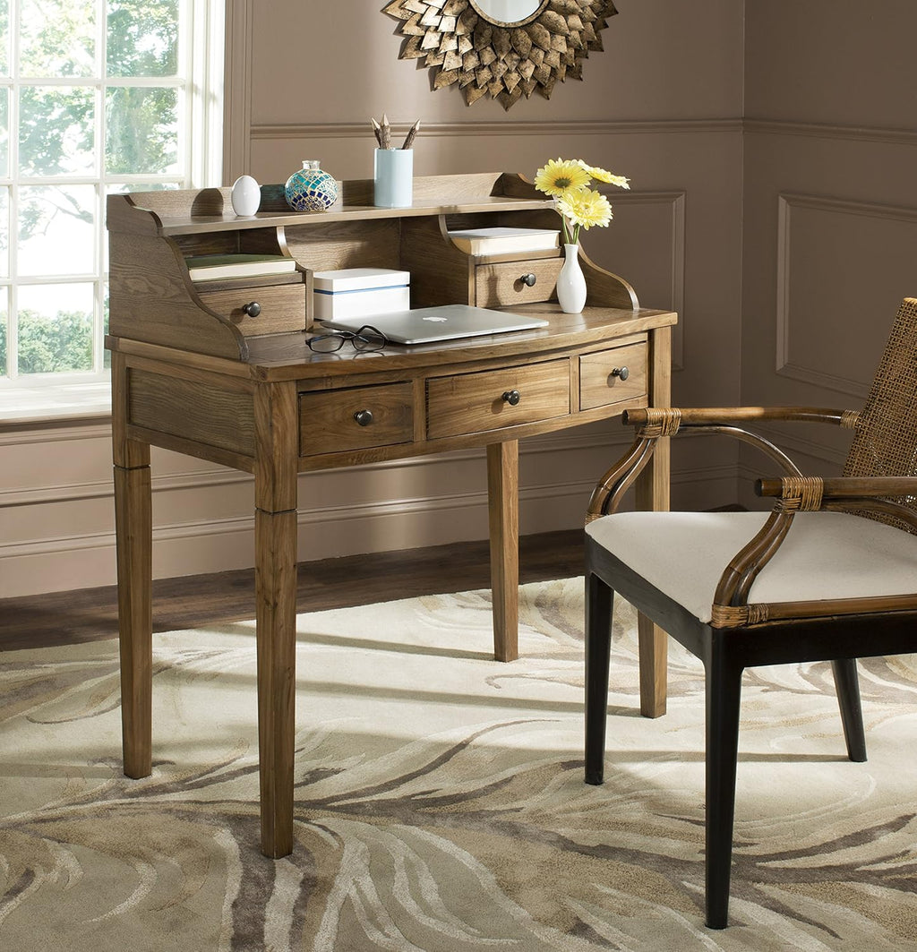 Distressed Black Writing Desk L175