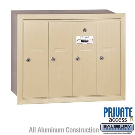 Recessed Bronze 4 Door Mailbox D98188