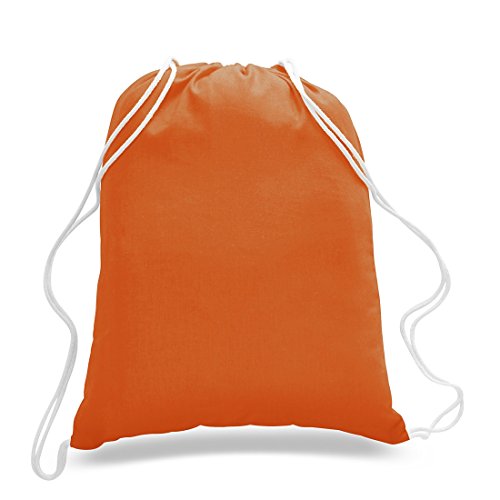 12 Pack Cotton Canvas Drawstring Backpack Bags S76560