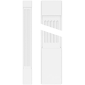 Fluted PVC Pilaster with Capital and Base (Pair) W6325