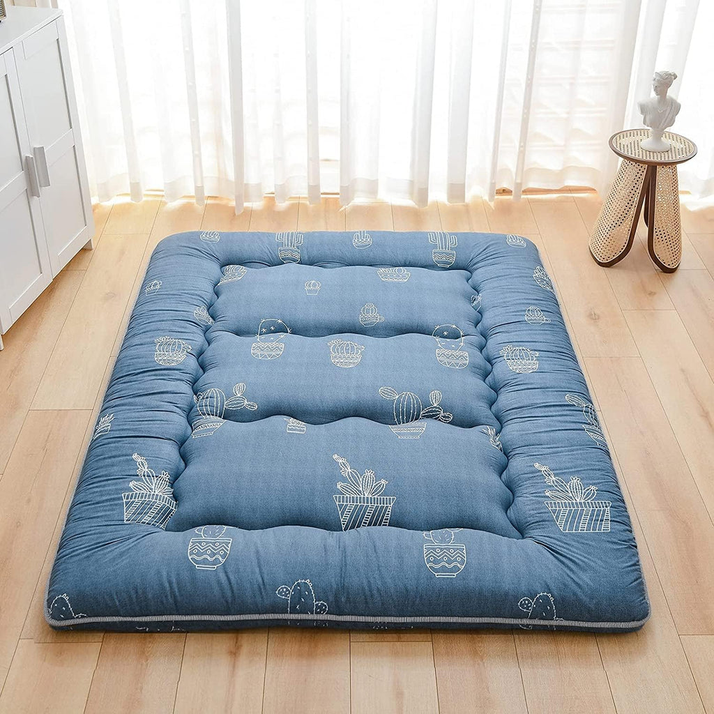 Japanese Floor Mattress Foldable Roll Up with Washable Cover O553390