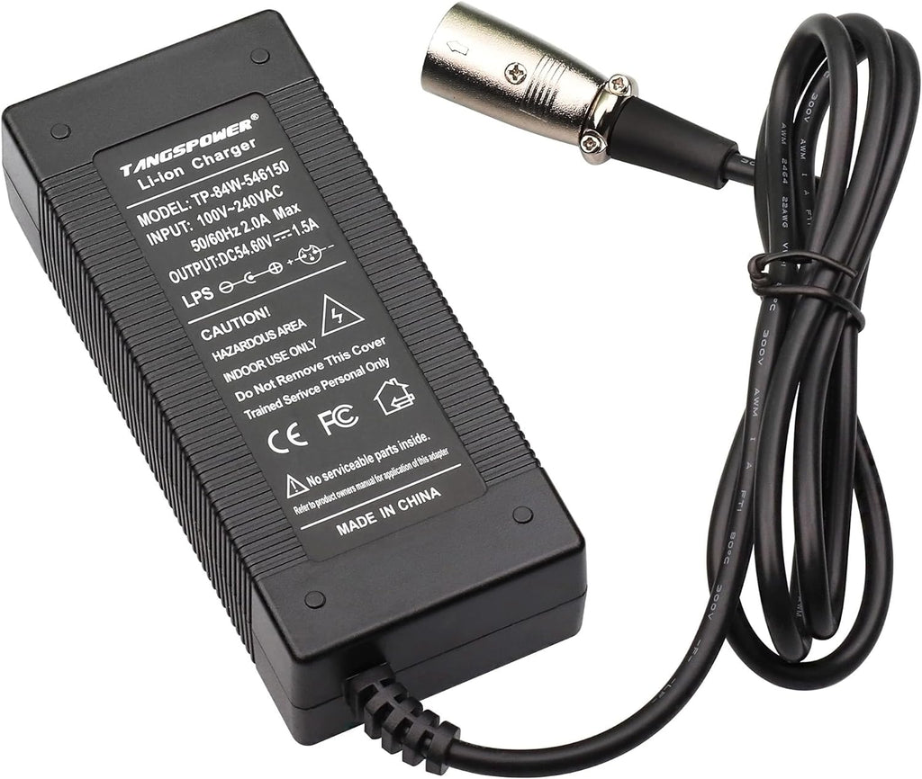 48V 54.6V 1.5A Electric Bike Charger 3-pin XLR Male Plug for 13S Lithium P63714