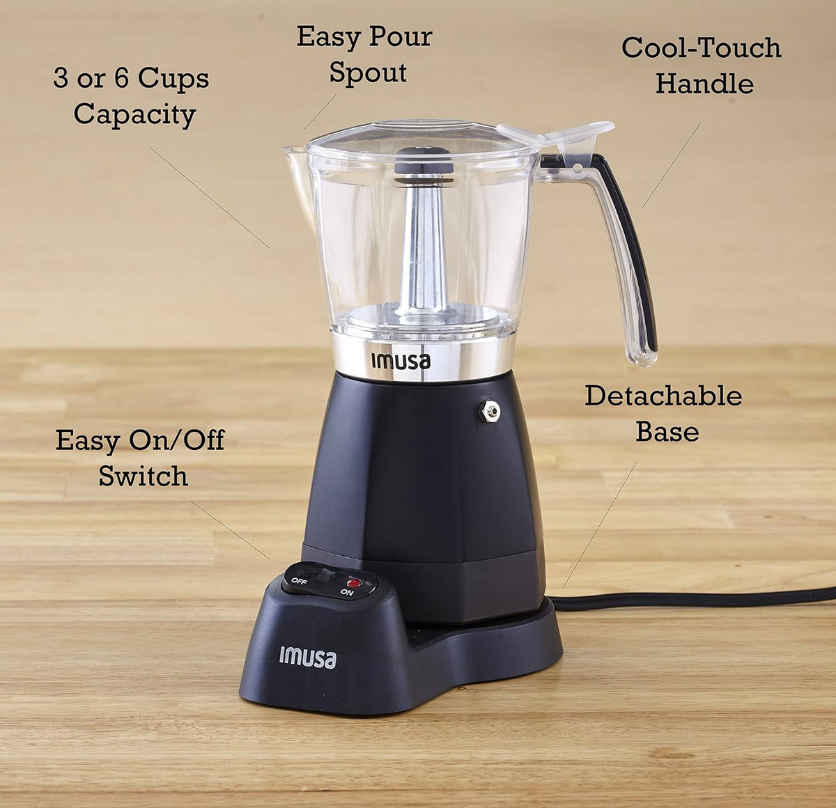 Black Espresso Maker P7779