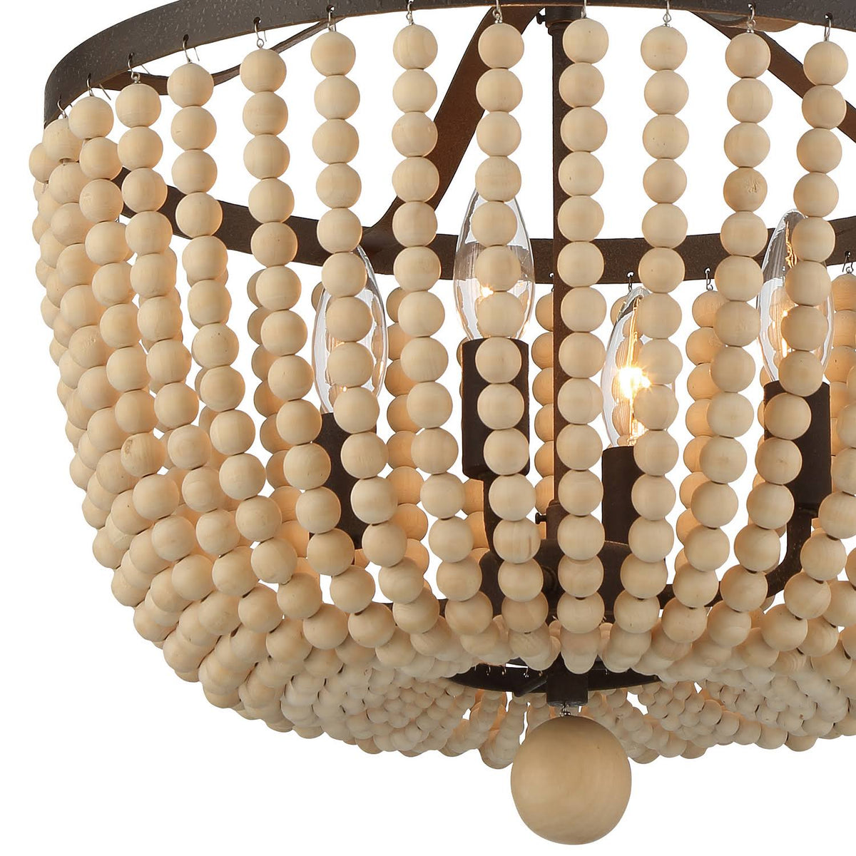 4 Light Forged Bronze Ceiling Mount Q92865