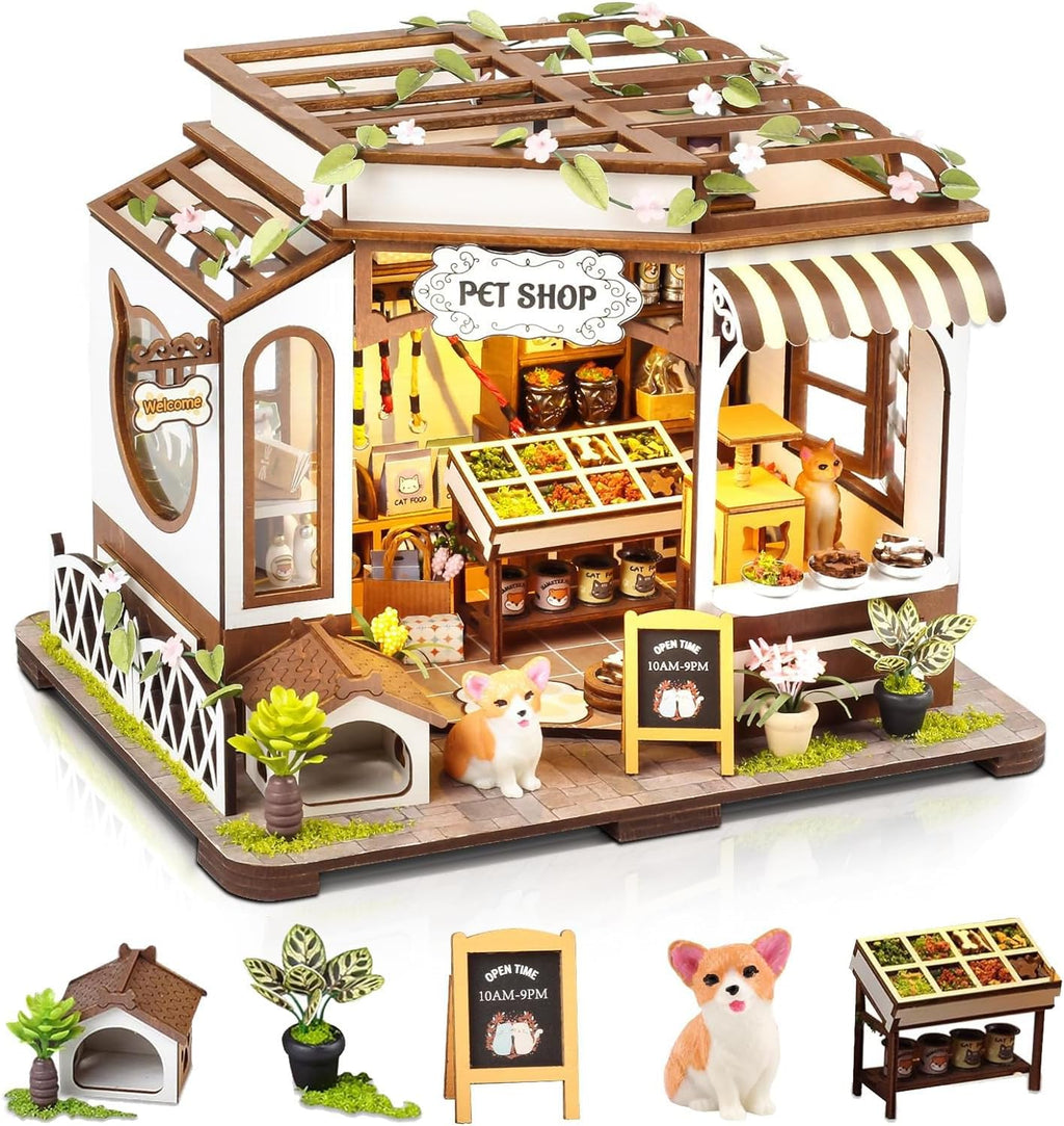 Miniature Dollhouse Kit with Furniture, 1:24 Scale F60959