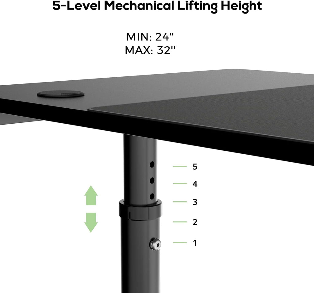 47 Inch Black Adjustable Computer Desk I234723