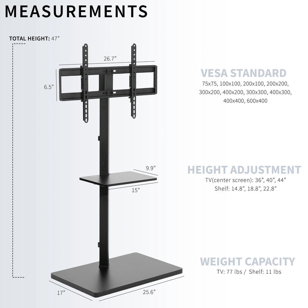 Height Adjustable TV Floor Stand L982