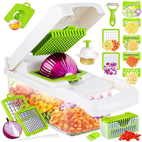 14 in 1 Multifunctional Vegetable Chopper with 8 Blades (Grey) P3237