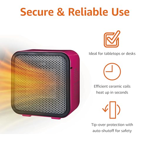 Black 500 W Ceramic Space Heater D937398