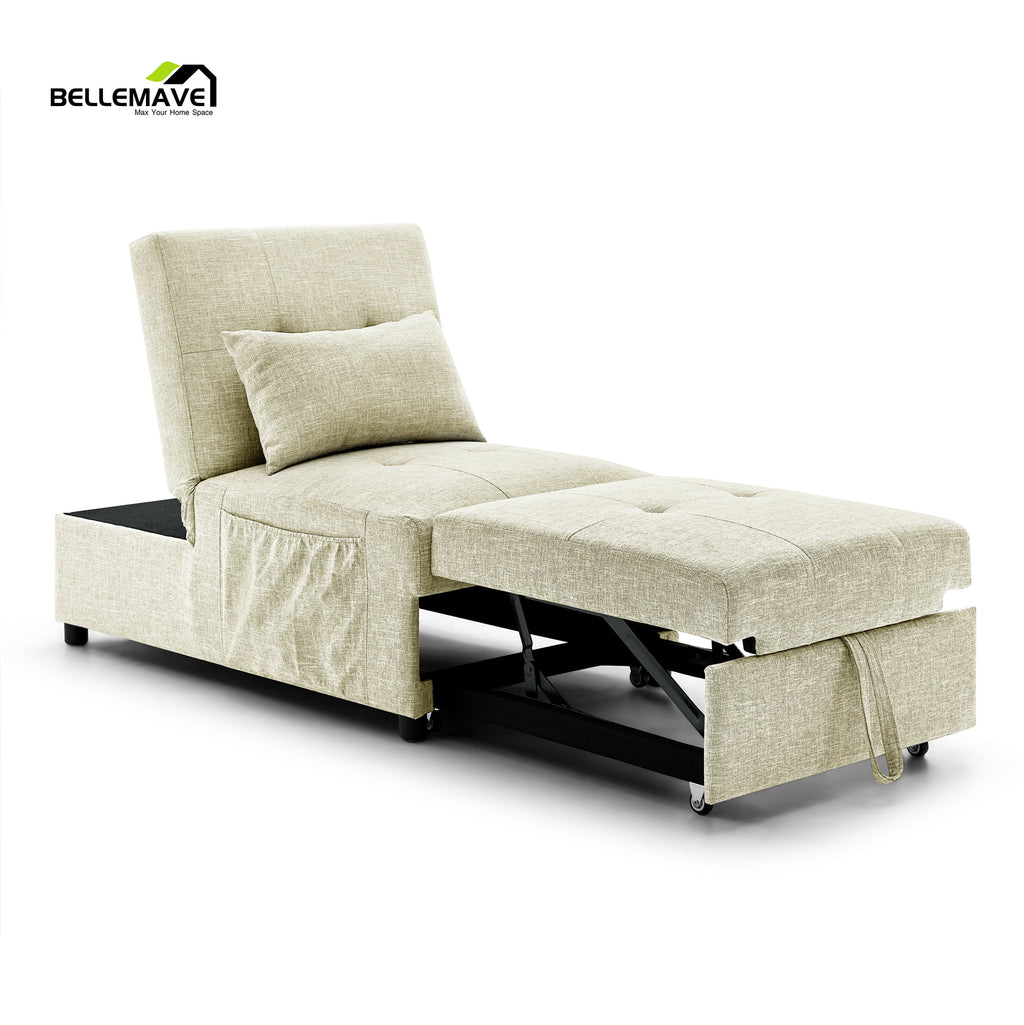 4 in 1 Folding Sofa Bed with 1 Pillow and Side Pocket A4031