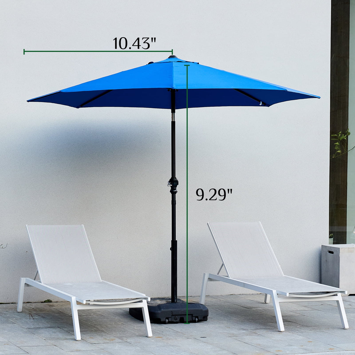 9-FT Outdoor Patio Umbrella with Push Button Tilt and Crank K620148