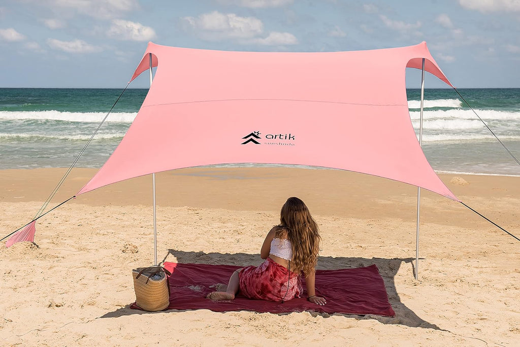 Pop Up Beach Tent Sun Shade with Carrying Bag, UPF50 UV Protection, Large I7031