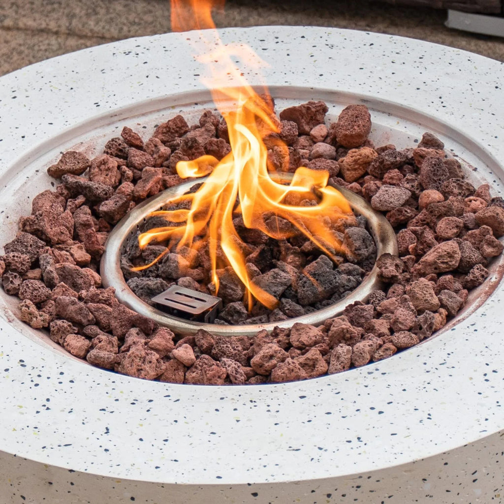 40,000 BTU Outdoor 28-inch Round Propane Fire Pit Table Set H911