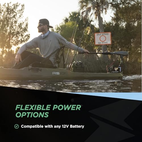55lb Thrust Transom Mounted Saltwater Electric Trolling Motor with LED Battery Indicator (24" Shaft) Y7779