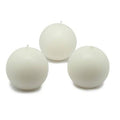 White Set of 12 Ball Candle F7479
