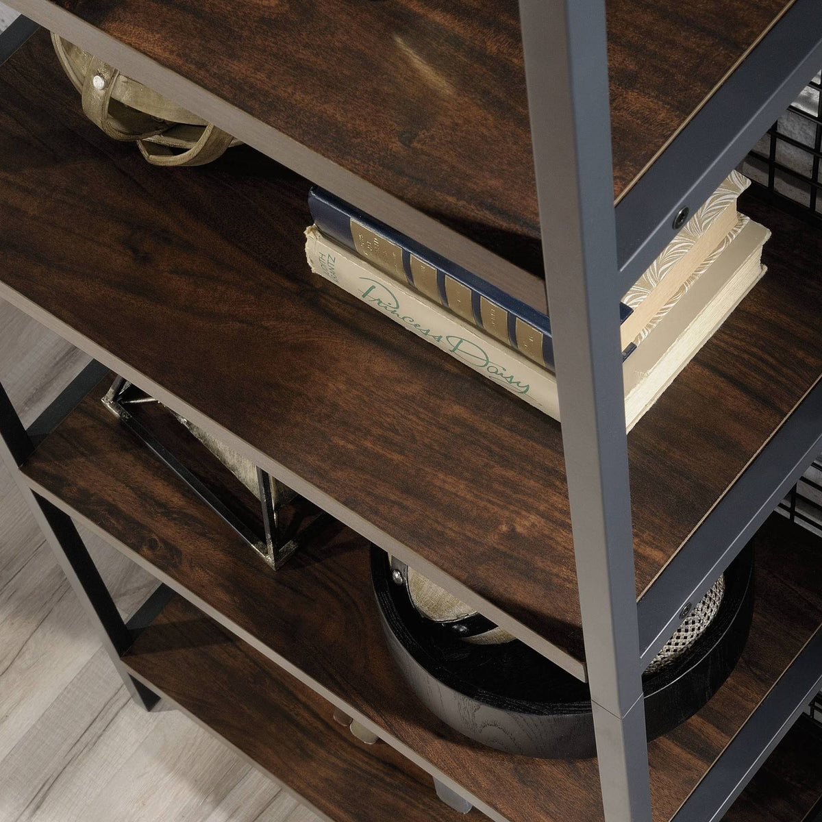 Tall 4-Shelf Metal Bookcase E811645
