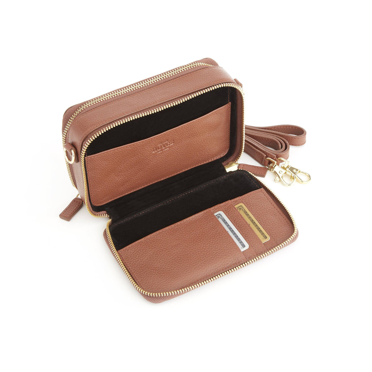 Blue Leather Crossbody Camera Bag K1447
