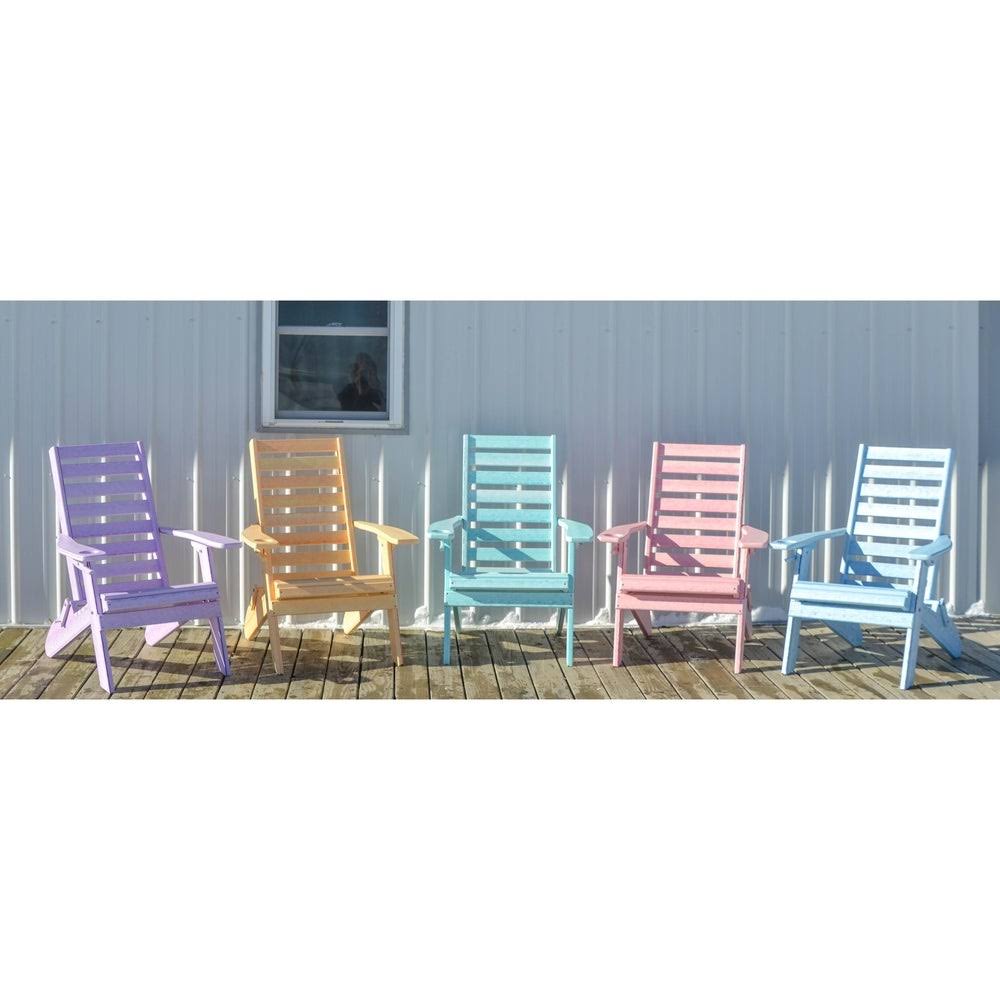 Dove Gray Ladderback Folding Adirondack Chair L4220