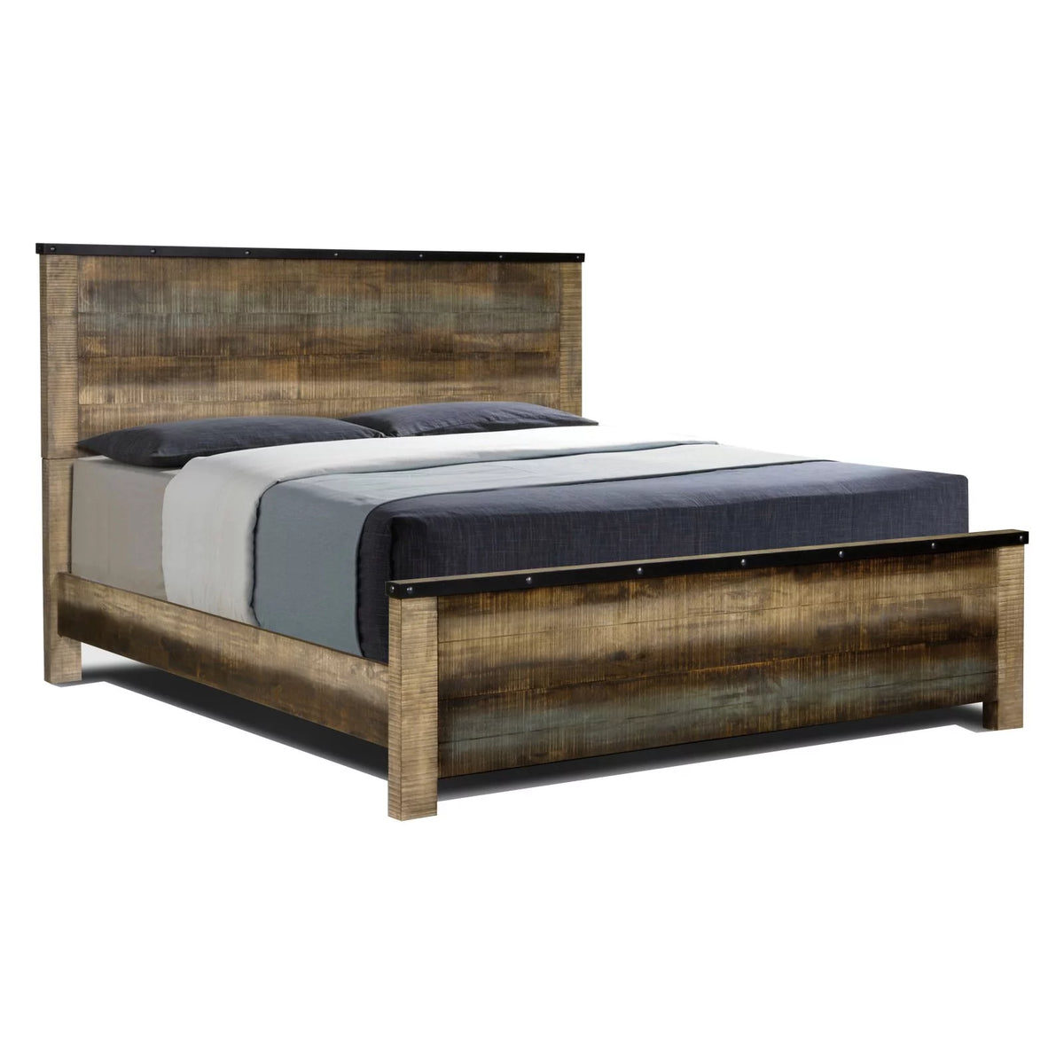 King Panel Bed Antique Multi-color N5802