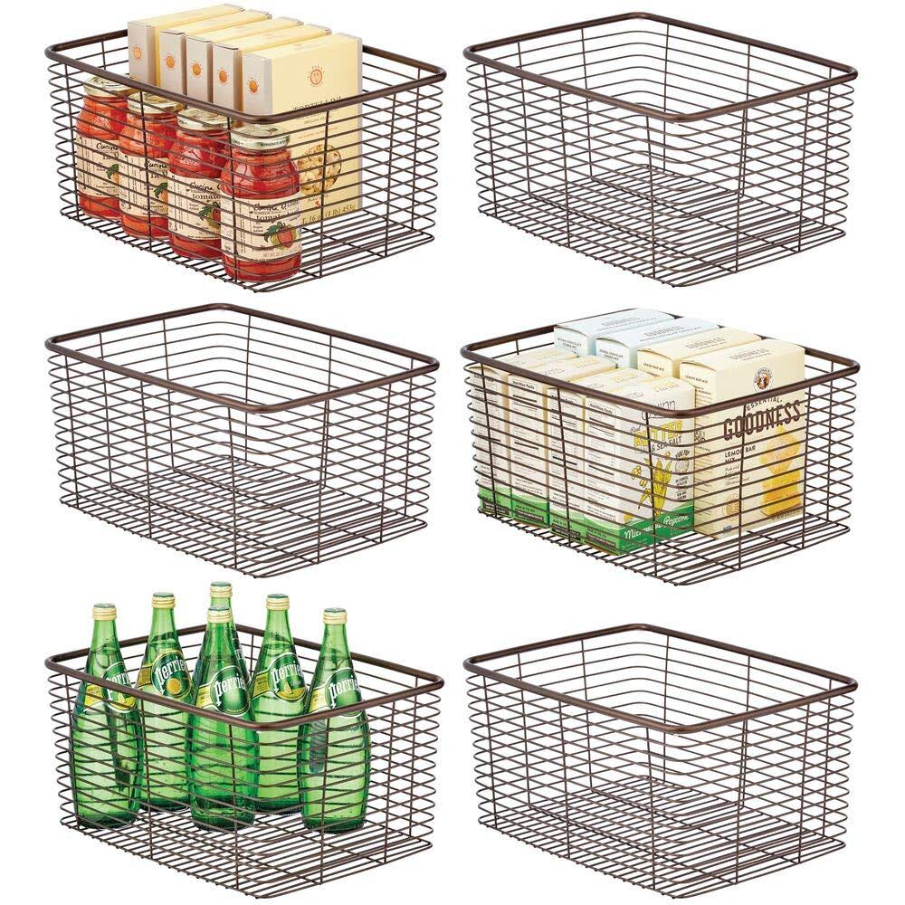 Metal Wire Kitchen Pantry Storage Organizer Bin W65827