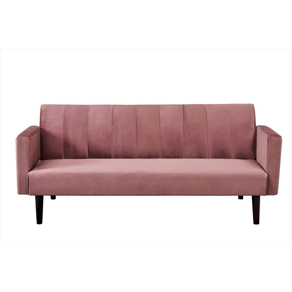 Grey Convertible Velvet Sofa Bed P344698