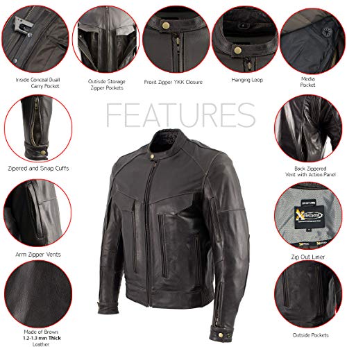 Retro Distressed Brown Leather Jacket I8491
