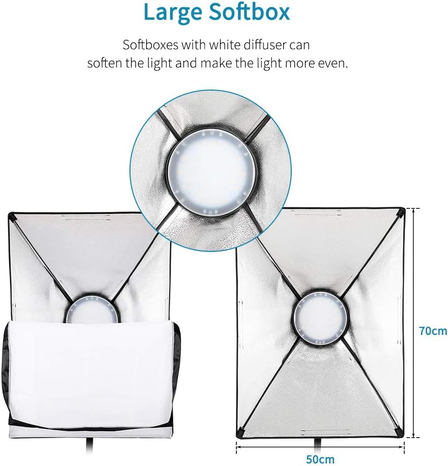 45W Bi-Color Dimmable LED Softbox Lighting Kit T372993
