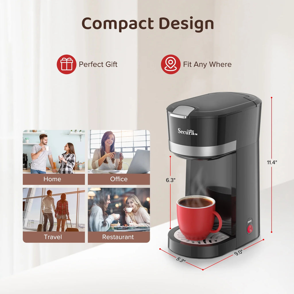 Single Serve Coffee Maker 12 Oz. Stainless Steel X534