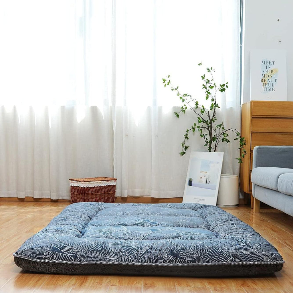 Japanese Floor Mattress Foldable Roll Up with Washable Cover O553390
