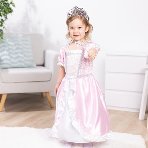 3 pcs Pink Gown Tiara Wand Costume Set H67608