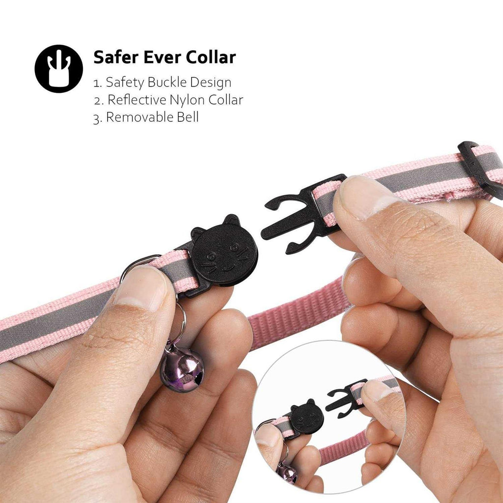 Breakaway Reflective Cat Collar with Air Tag Case K380