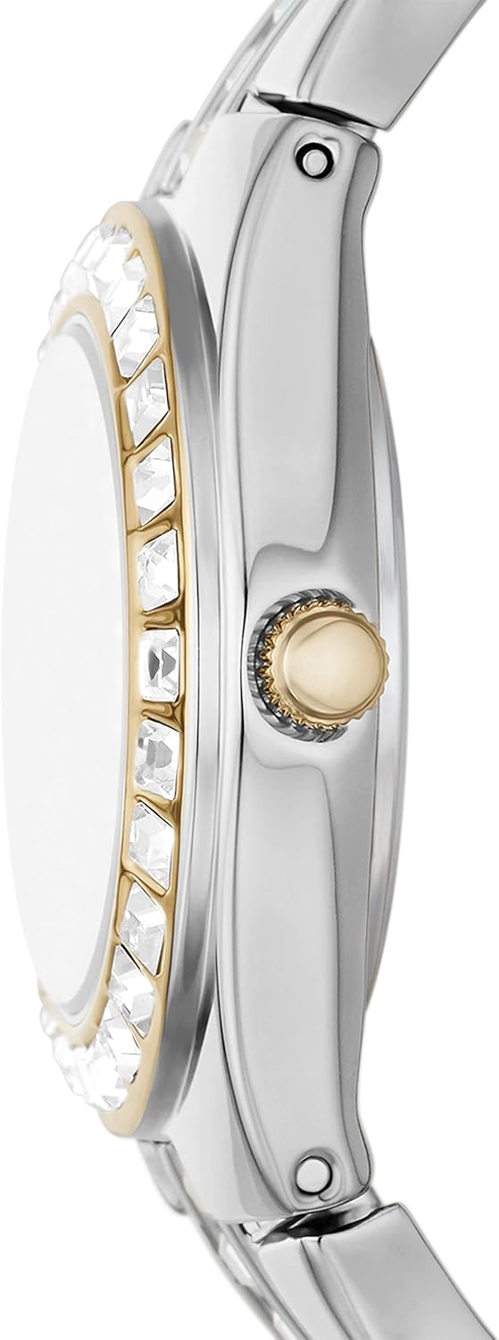 Silver and Gold Two-Tone Stainless Steel Bracelet Dress Watch M717061