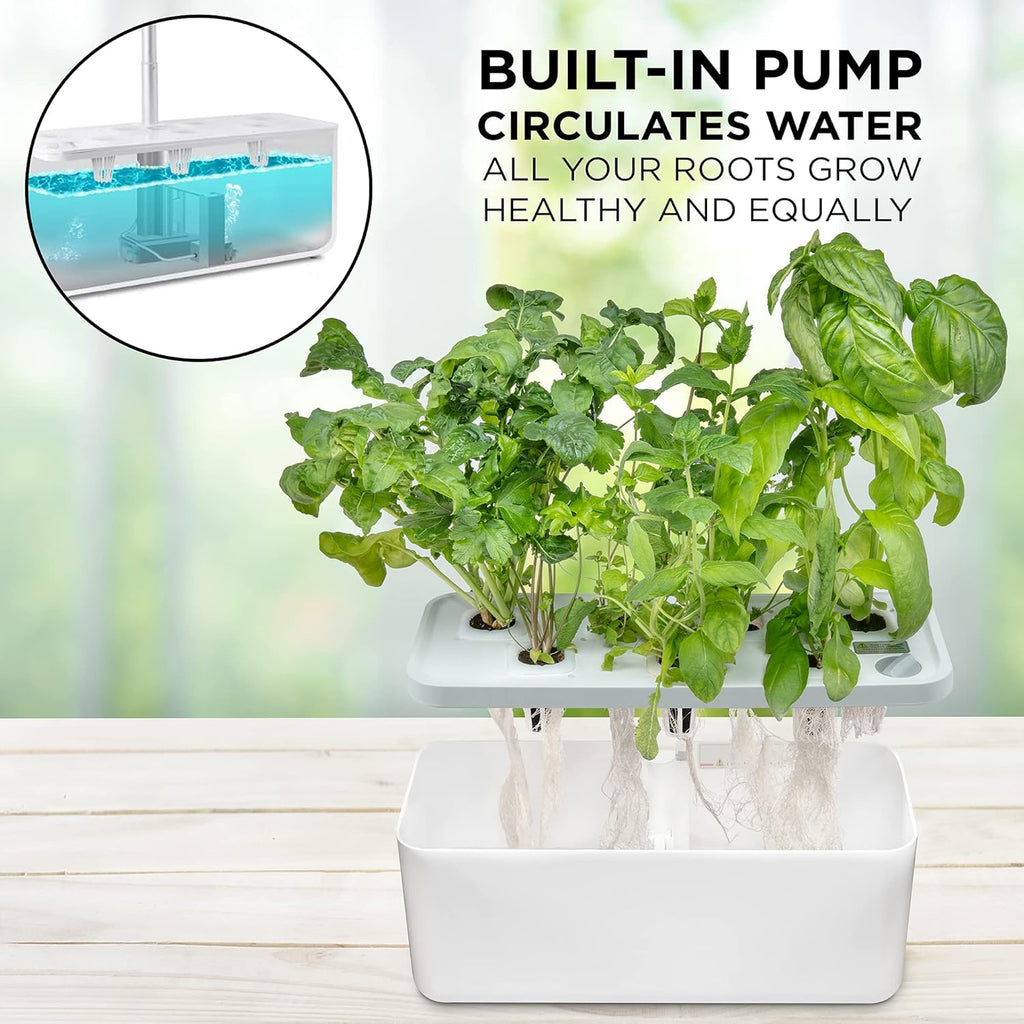 7-Pod Indoor Hydroponics Growing System Kit with LED Grow Light G4246