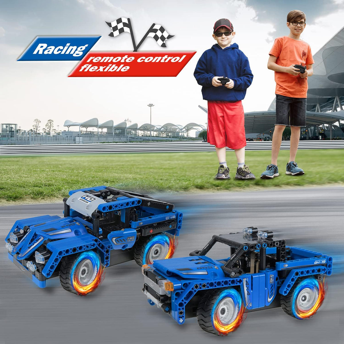 STEM Building Toys 2-in-1 Remote Control Car Building Kits C23632