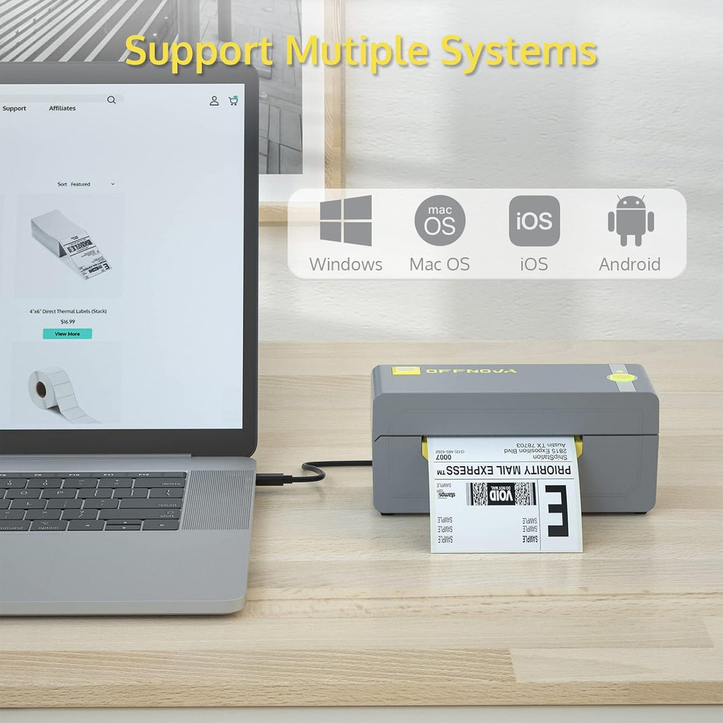 Wireless Bluetooth Thermal Label Printer 4x6 A230106
