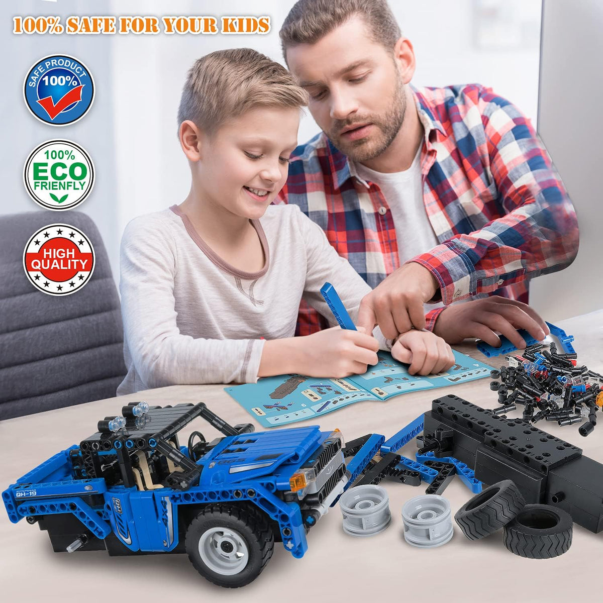 STEM Building Toys 2-in-1 Remote Control Car Building Kits C23632