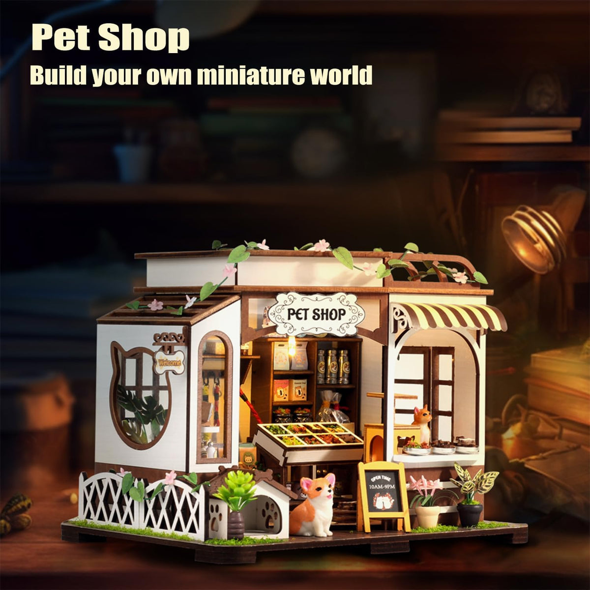 Miniature Dollhouse Kit with Furniture, 1:24 Scale F60959