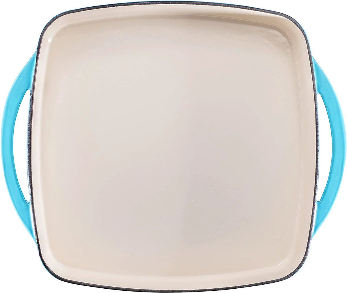 2 in 1 Enameled Square Cast Iron Baking Pan With Grill U425