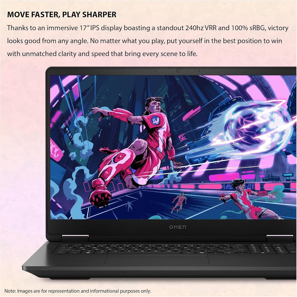 Black 17.3" QHD Gaming Laptop with AMD Ryzen 7 8845HS, 64 GB DDR5 Ram, 2 TB PCIe SSD, Nvidia Geforce RTX 4070, W11 Home U883056