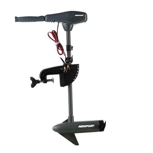 55lb Thrust Transom Mounted Saltwater Electric Trolling Motor with LED Battery Indicator (24" Shaft) Y7779