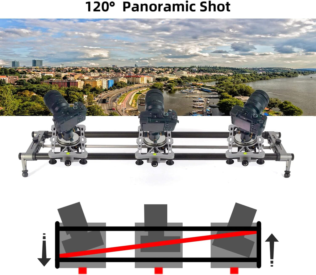 Motorized Camera Slider with App Control, 48'' Carbon Fiber Rail N8610