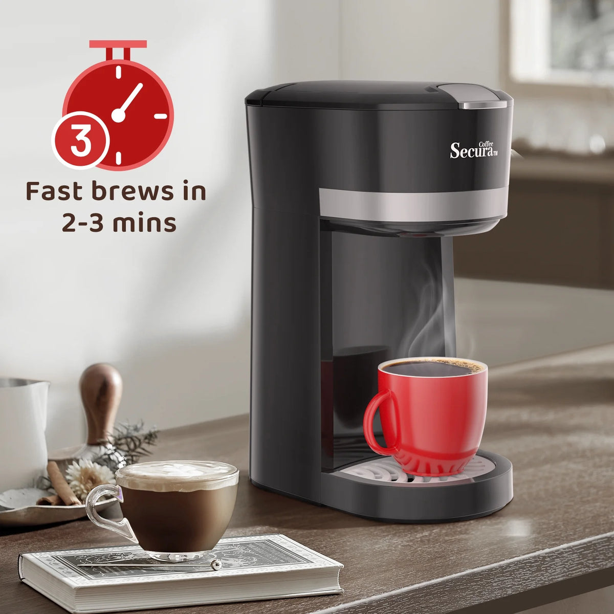 Single Serve Coffee Maker 12 Oz. Stainless Steel X534