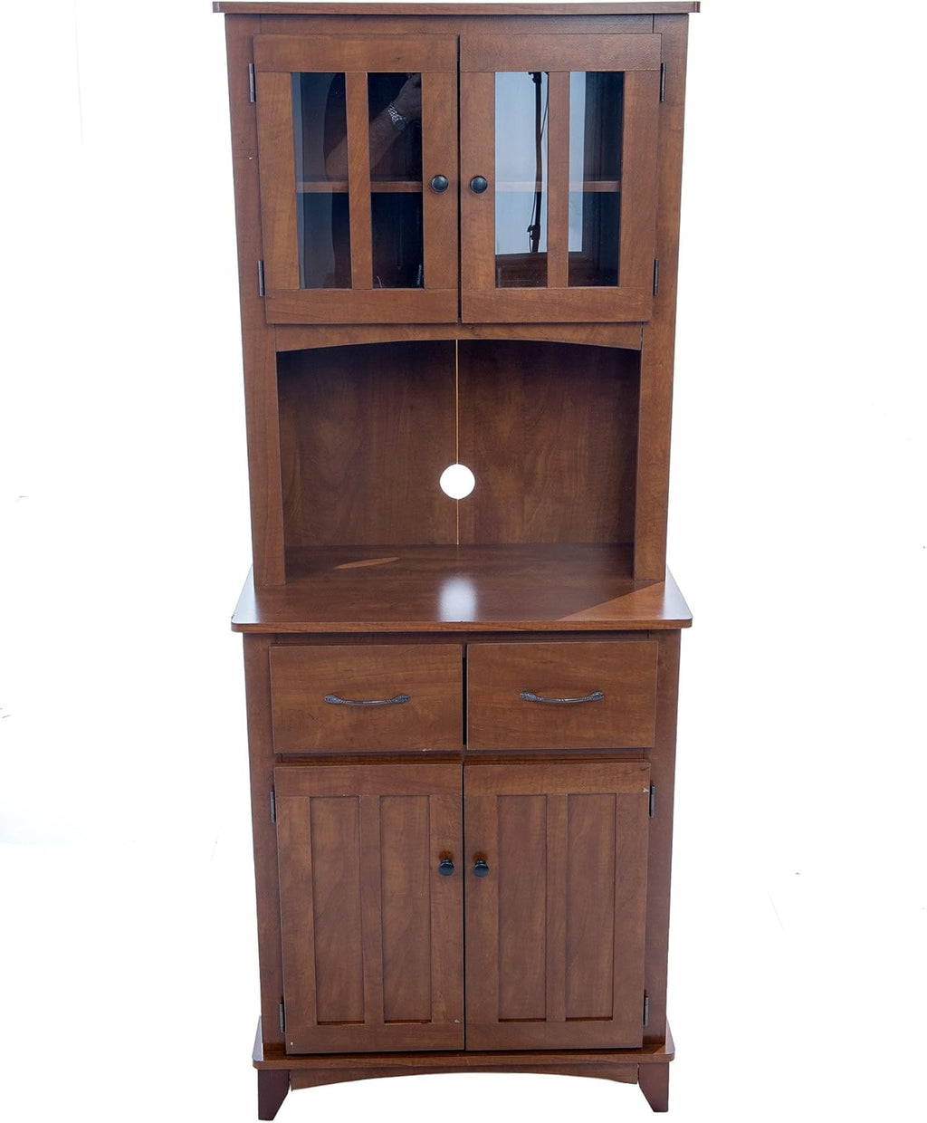 White Microwave Cabinet with 2 Drawer A117