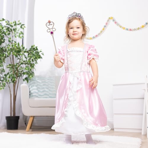 3 pcs Pink Gown Tiara Wand Costume Set H67608