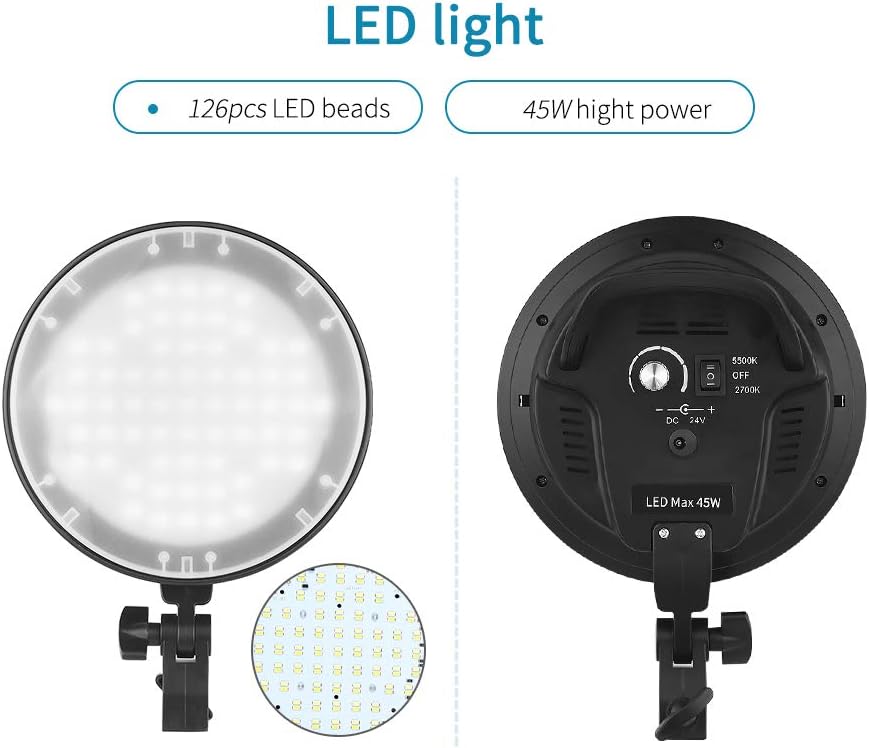 45W Bi-Color Dimmable LED Softbox Lighting Kit T372993