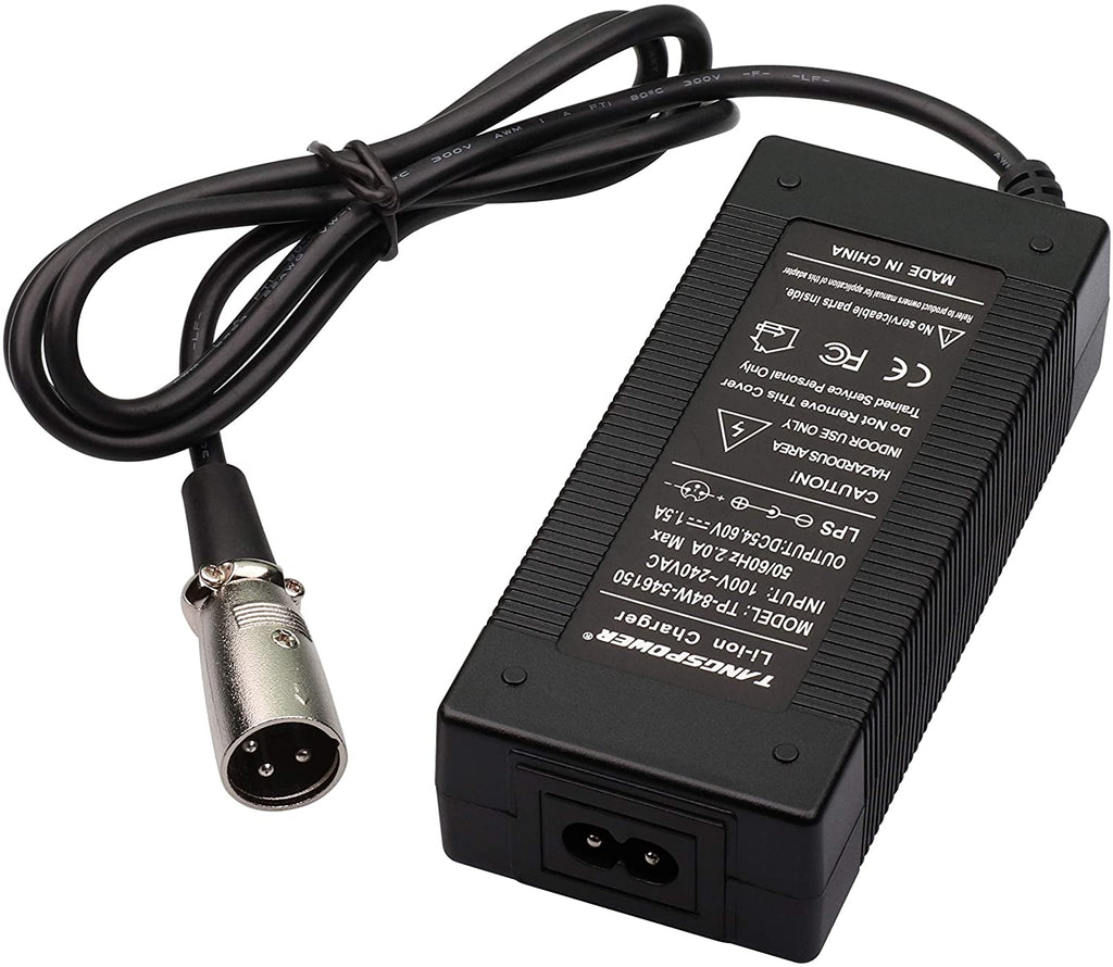 48V 54.6V 1.5A Electric Bike Charger 3-pin XLR Male Plug for 13S Lithium P63714
