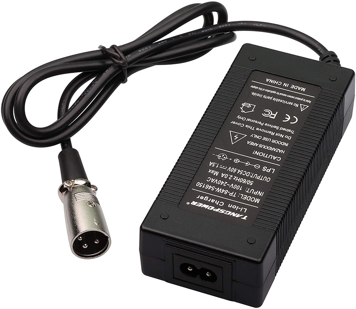 48V 54.6V 1.5A Electric Bike Charger 3-pin XLR Male Plug for 13S Lithium P63714