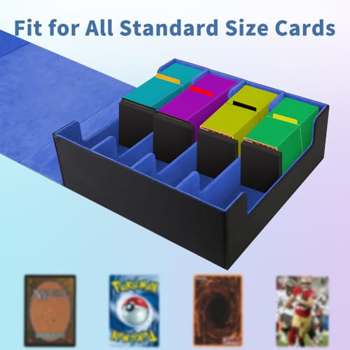 Trading Card Storage Box 4Rows, 3200+ Cards, with 24 Dividers & 4 Foam Stoppers C7690